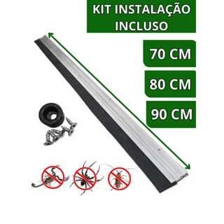 Vedante de porta em Alumínio Rodo Veda Porta Contra Insetos Agua e Poeira em Oferta na Shopee