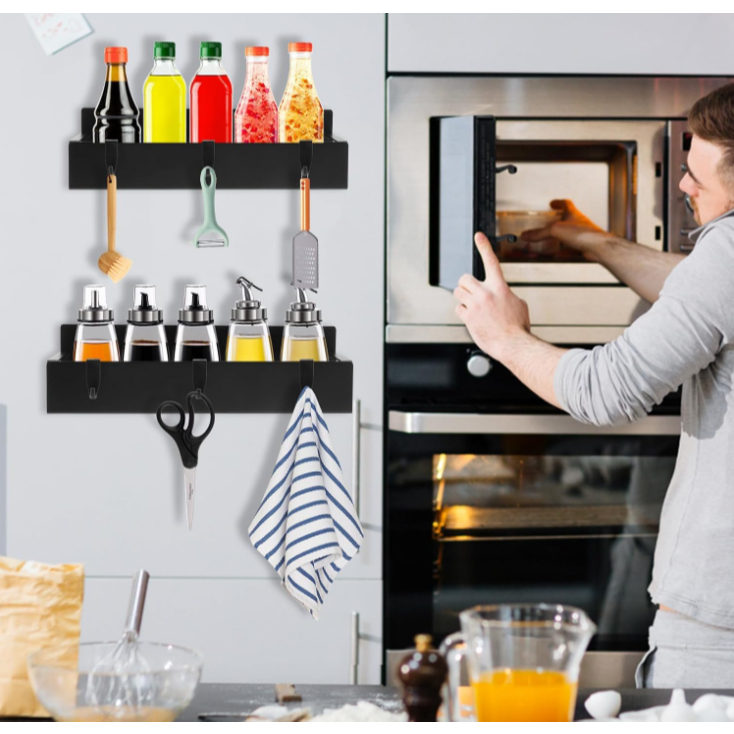 2x Rack Prateleira Organizador Magnético Cozinha Geladeira Máquina de Lavar Temperos