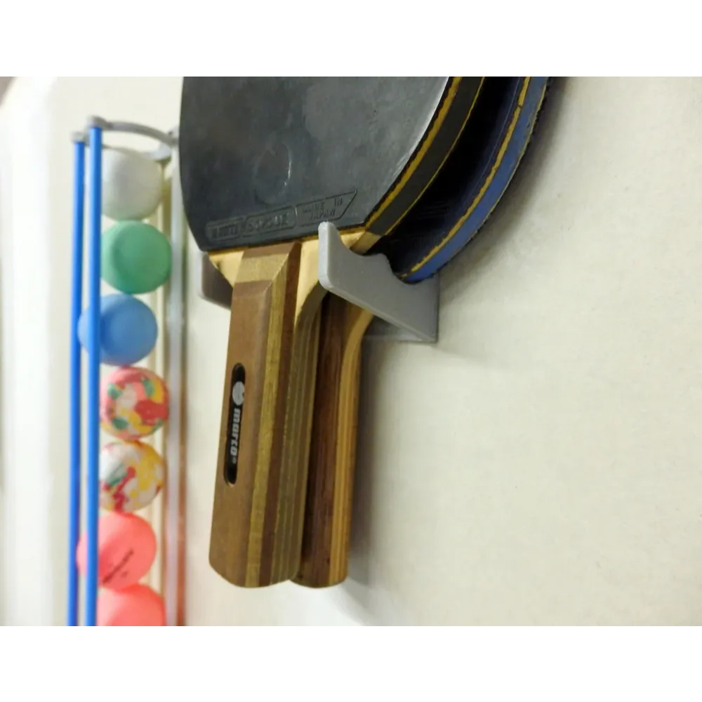 Suporte de Parede Duplo Para Raquetes Ping Pong Tênis De Mesa