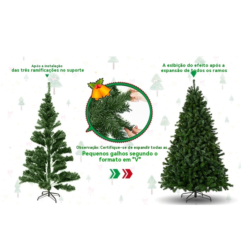 Árvore de Natal de 240 cm 150/180/210 árvore de Natal de luxo, decoração para festa de Natal