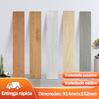 Kit 36 Placas Adesivas Autocolantes p/ Piso Estilo Madeira 91,4 cm x 15,2 cm cobertura 5m² - Diversos Modelos Promoção em Oferta na Shopee