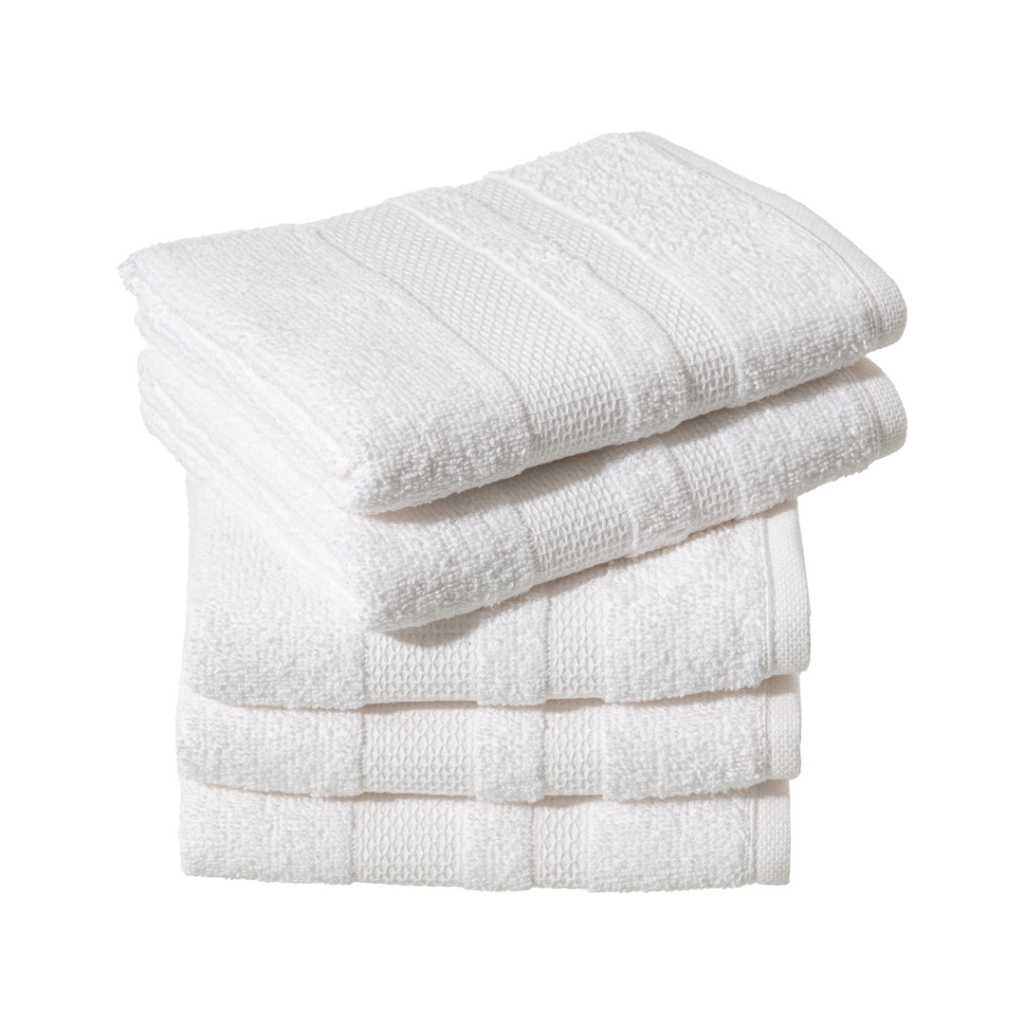 Kit Com 05 toalhas De Rosto - Branca - Padrão Hotel Spa Pousada - Macias - Luxo - Super Grossas