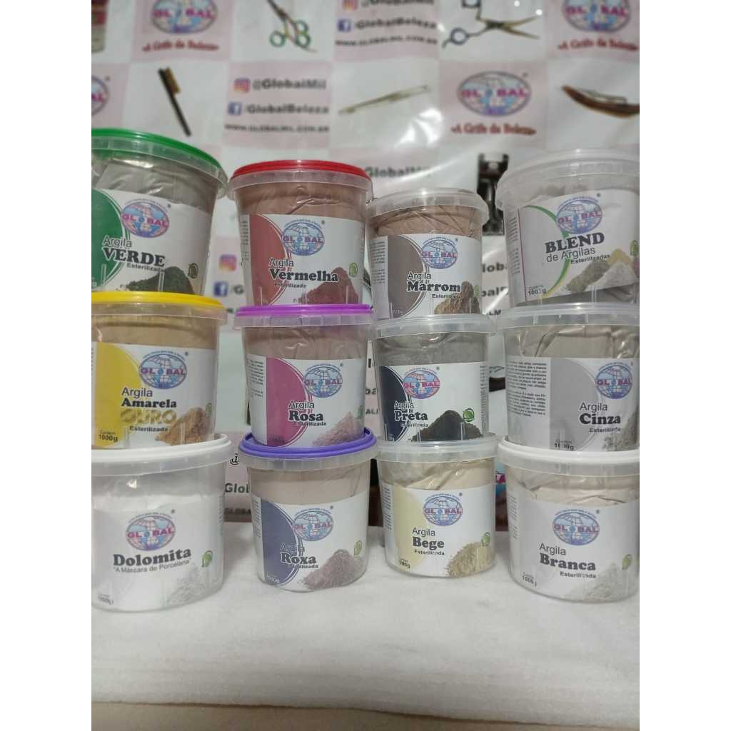 Argila De Um 1kl(1000g) Todas As Cores