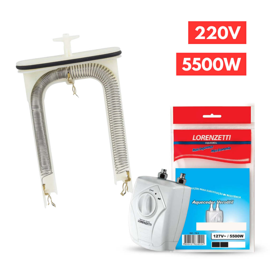 Resistência Aquecedor Elétrico Versátil 220v 5500w Lorenzetti