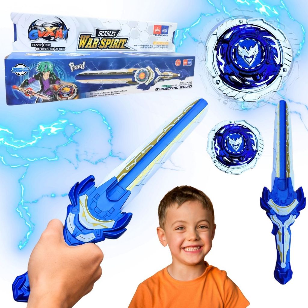 Beyblade Espada Lançador de Beyblade Especial Pião de batalha brinquedo infantil com acessorio