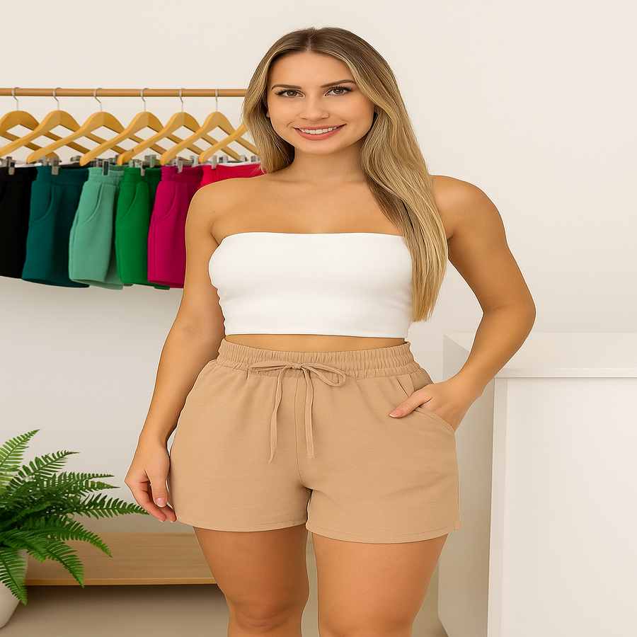 Shorts Trend Duna – Conforto com Caimento Perfeito A peça que une conforto, sofisticação e frescor