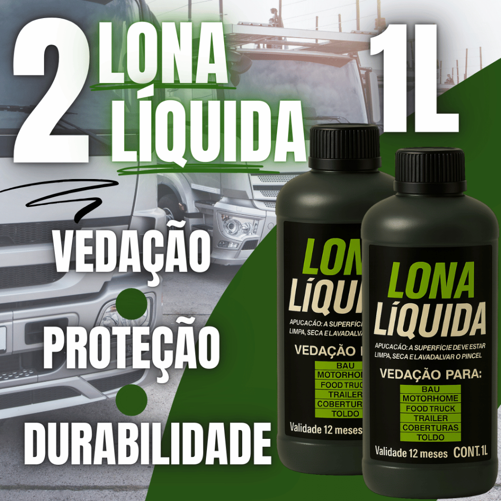Kit 2 Lona Líquida 1L Impermeabilizante Térmica Telhado Baú