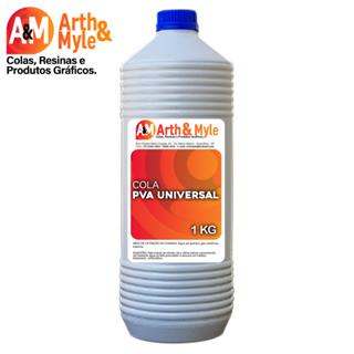 Cola Branca Pva Universal 1Kg - Papeis, artesanato, caixas, papelão, madeira, empastamento, embalagens, mdf etc. em Oferta na Shopee