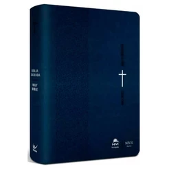 Bíblia Sagrada - Holy Bible - NVI - Português e Inglês - Azul