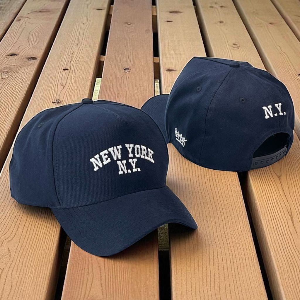 Boné New York Retrô Basebol Americano NY Aba Curva Regulador Ajustável em Oferta na Shopee