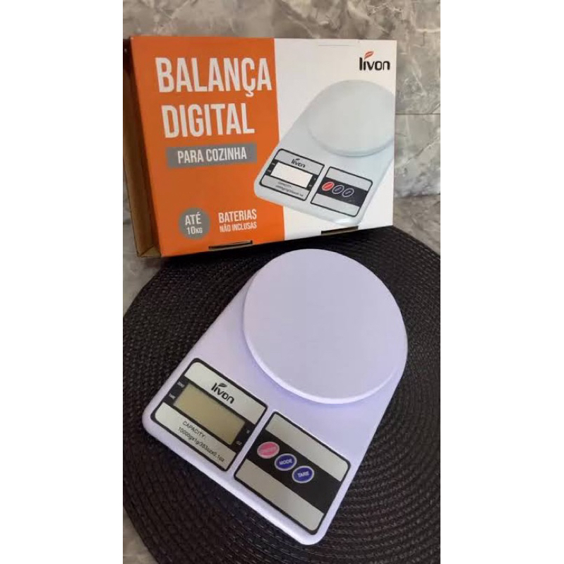 Balança digital de cozinha Livon - Precisão até 10kilos