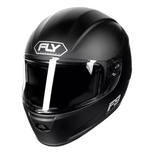 Capacete de moto Fly F9 Classic Preto Fosco F 9 F-9 Preto Brilhante