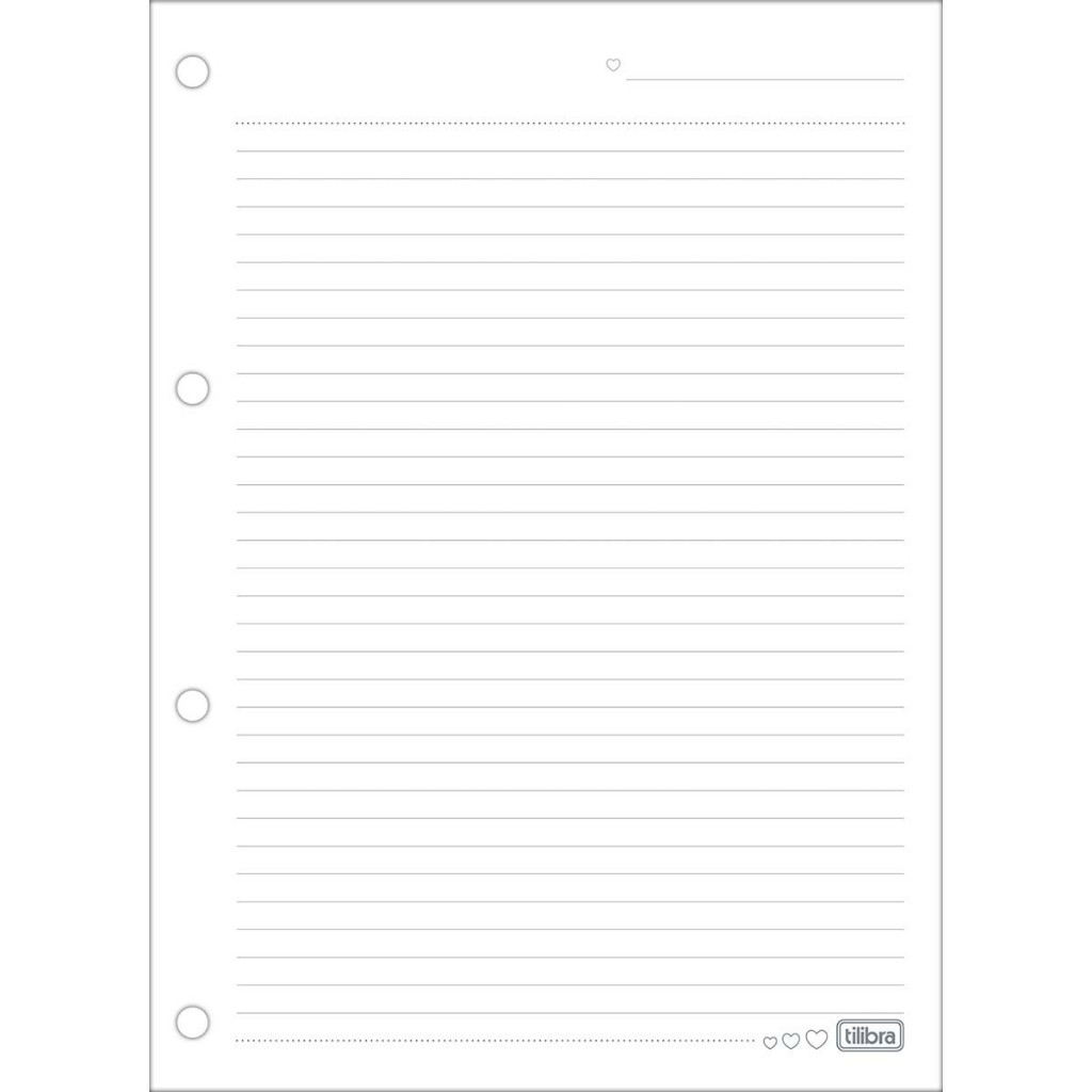 Refil Fichário Colegial ou Caderno Argolado Soho 80 Folhas 17,7x24 cm - Tilibra (1 2 3 Unidades)