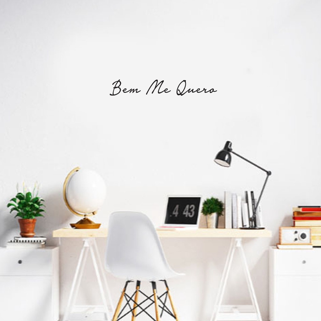Frase Bem Me Quero em Mdf 3mm Preto Decorativo Casa Sala Quarto Lettering — R$ 22,99 em Shopee, 43% OFF