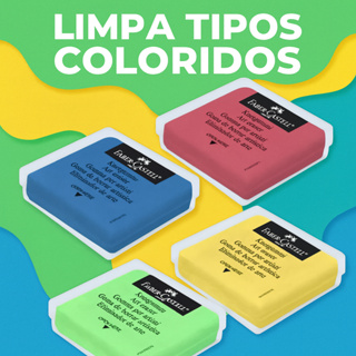 Borracha Artística Maleável Limpa Tipos Colorida FABER-CASTELL em Oferta na Shopee
