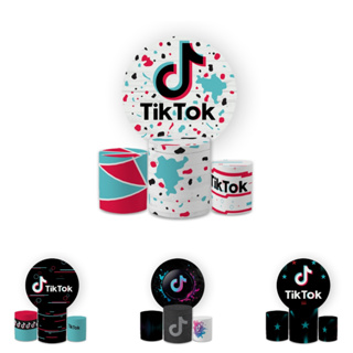 Kit Capas Festivas Para Painel e Cilindros Tikto Videos Aniversario Decoração Lançamento em Oferta na Shopee