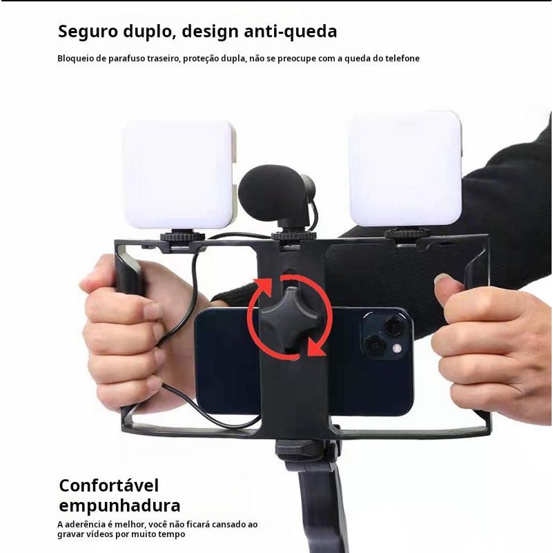 Kit Estabilizador de Vídeo Making Suporte Gaiola de Coelho Transmissão Ao Vivo em Oferta na Shopee