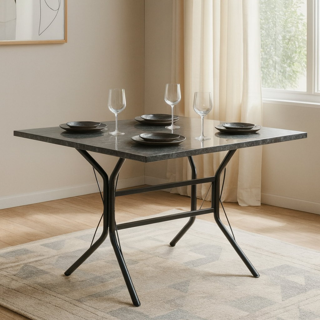 Base de Mesa Reforçada em Aço Pintura Antiferrugem para Tampos de Vidro, Madeira ou Mármore em Oferta na Shopee