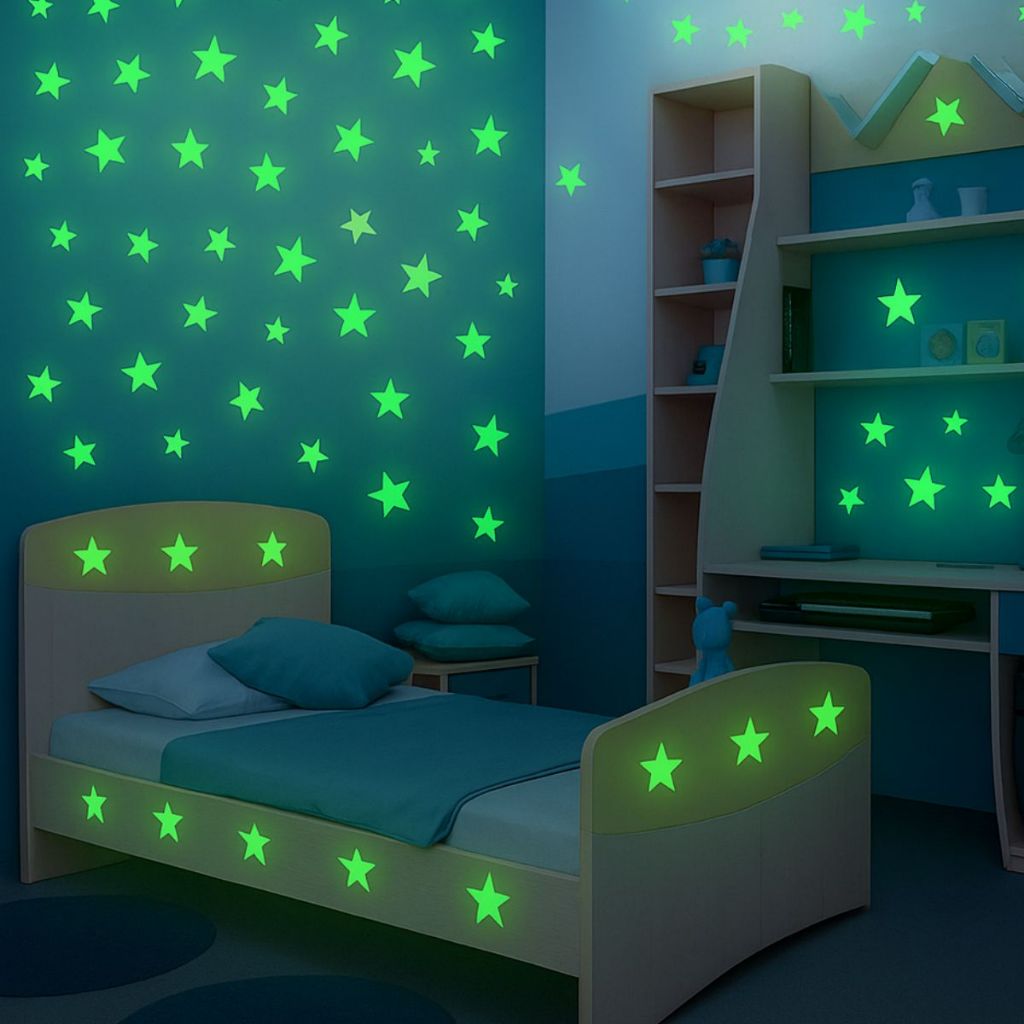 Adesivos Coloridos Estrelas De Plástico Que Brilham No Escuro Para Decoração Da Casa em Oferta na Shopee