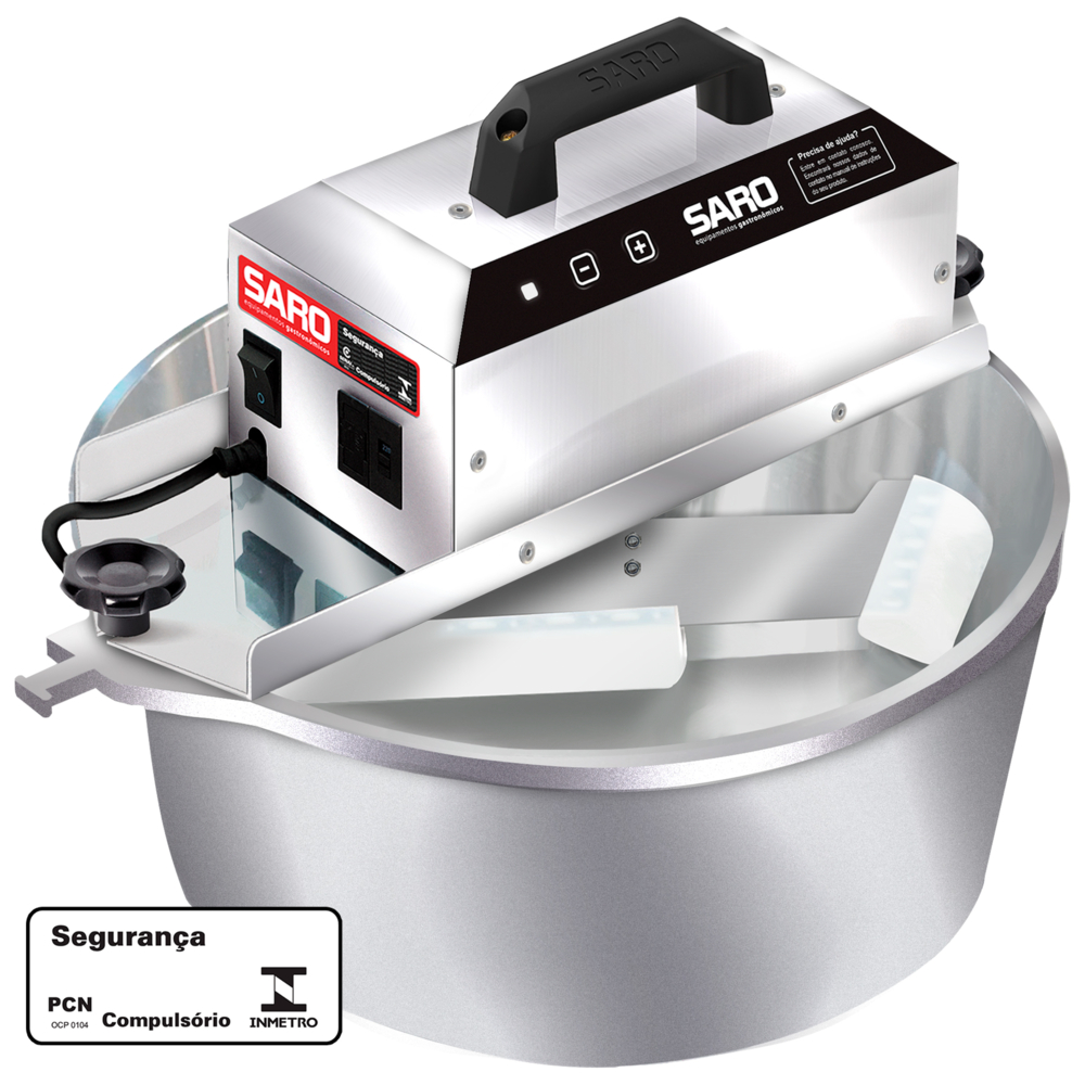 Panela Mexedeira Misturadora SARO PA21R para Mexer Doces Salgados 21 Litros Inox 50/60 MHz Bivolt em Oferta na Shopee