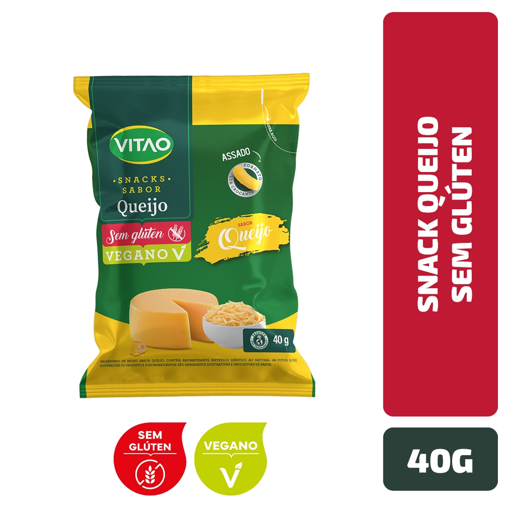 Snack Queijo Sem Glúten Vitao 40 g