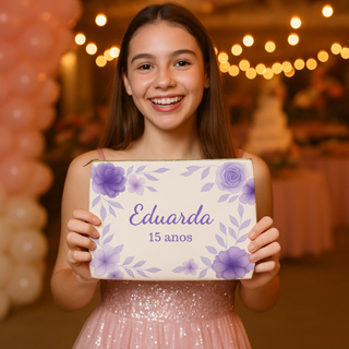 50 Necessaire Slim Personalizada c/ nome - Floral Terracota + cores 20x14 em Oferta na Shopee