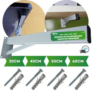 Suporte De Pia Reforçado Grapa Mão Francesa Para Pia Tanque Bancada Suporte Para Mesa + Kit Parafuso
