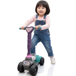 Patinete Dobrável Para Meninas A partir de 2 Anos - Tiffany, 4 Rodas e 64cm de Altura - Inmetro