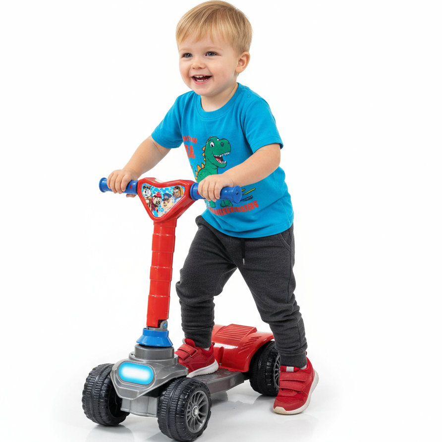 Patinete Menino com 4 Rodas – Dobrável - 3 ajustes de Altura Até 20kg - Inmetro QUEEN SHOP em Oferta na Shopee