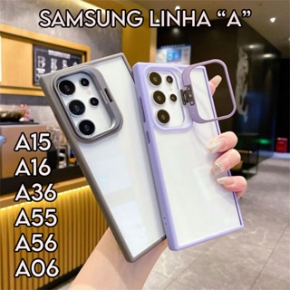 Capa Acrilica TURBO Samsung Linha "A" com Suporte Para Celular e Pelicula de Lente. em Oferta na Shopee