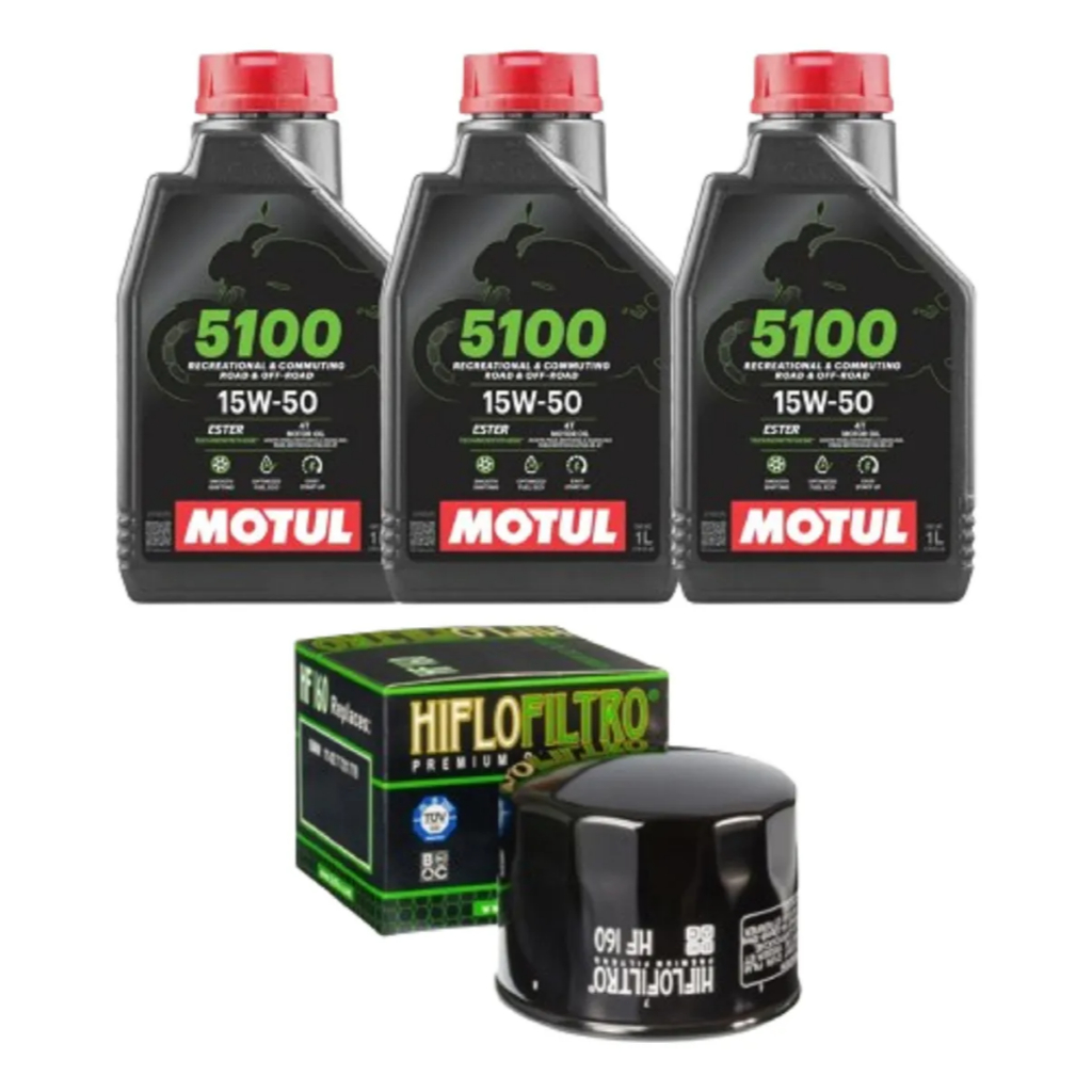 Kit Troca Oleo Bmw F800gs Motul 15w50 3lt + Filtro Hf160