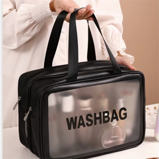Bolsa Necessaire Washbag Transparente Grande Praia Piscina Viagem Liso em Oferta na Shopee