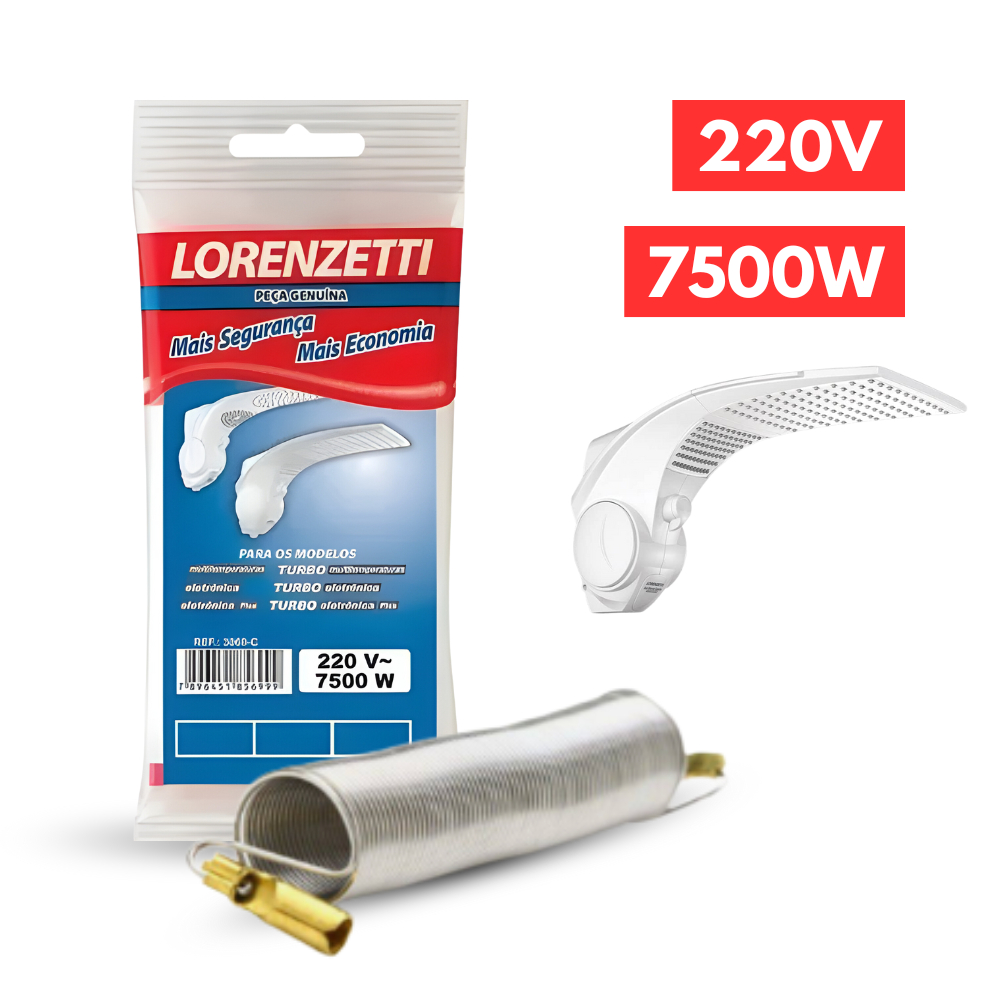 Resistência Elétrica Chuveiro Ducha Duo Shower Quadra E Futura 220V 7500W Lorenzetti em Oferta na Shopee