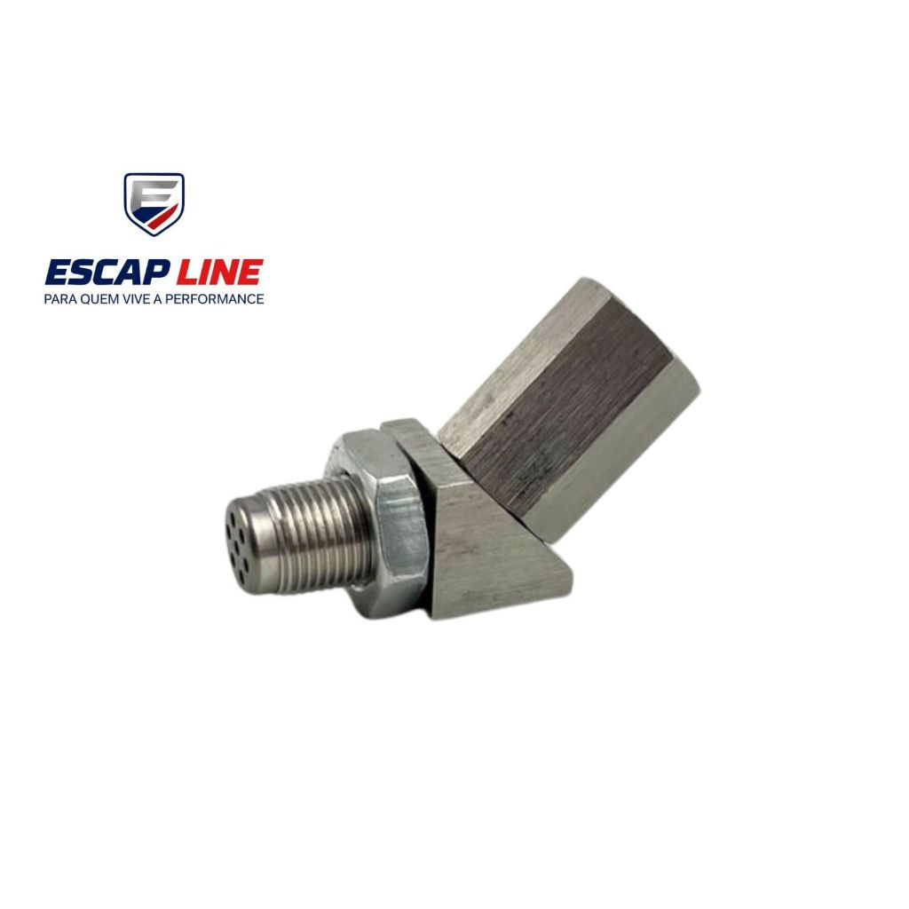 PROLONGADOR SONDA LAMBDA UNIVERSAL INOX 45GRAUS ANGULADO DOWNPIPE ADAPTAÇÃO BYPASS ESPAÇADOR EXTENSOR