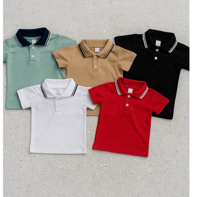 CAMISETA POLO INFANTIL LISA BLUSA CAMISA JUVENIL BEBÊ