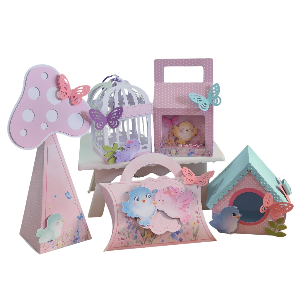 Kit lembrancinha personalizada para festas de aniversário, mesversario jardim encantado borboletas