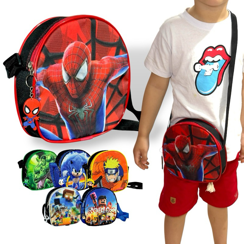 Bolsa Infantil Homem Aranha-  Bolsa para menino - Moda Infantil Menino em Oferta na Shopee