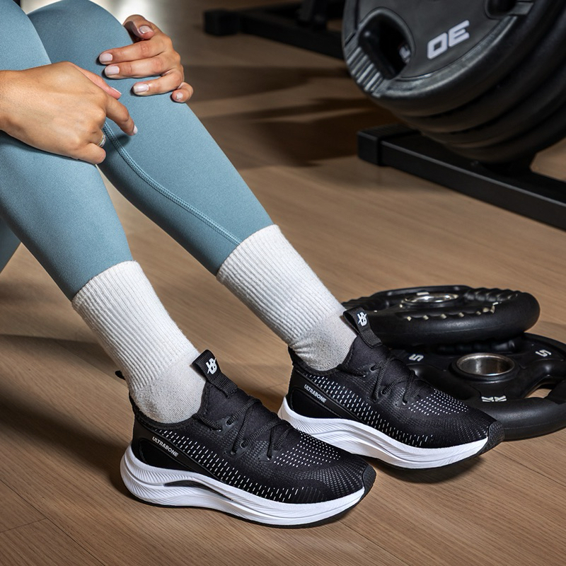 Tênis Unissex Ortopedico tenis preto branco Leve Confortável  Academia corrida Pilates envio imediato