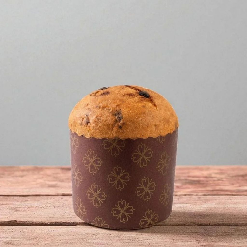 Forma Panetone 250g  Marrom Decorada com Trevos - 10 unidades - Ecopack em Oferta na Shopee
