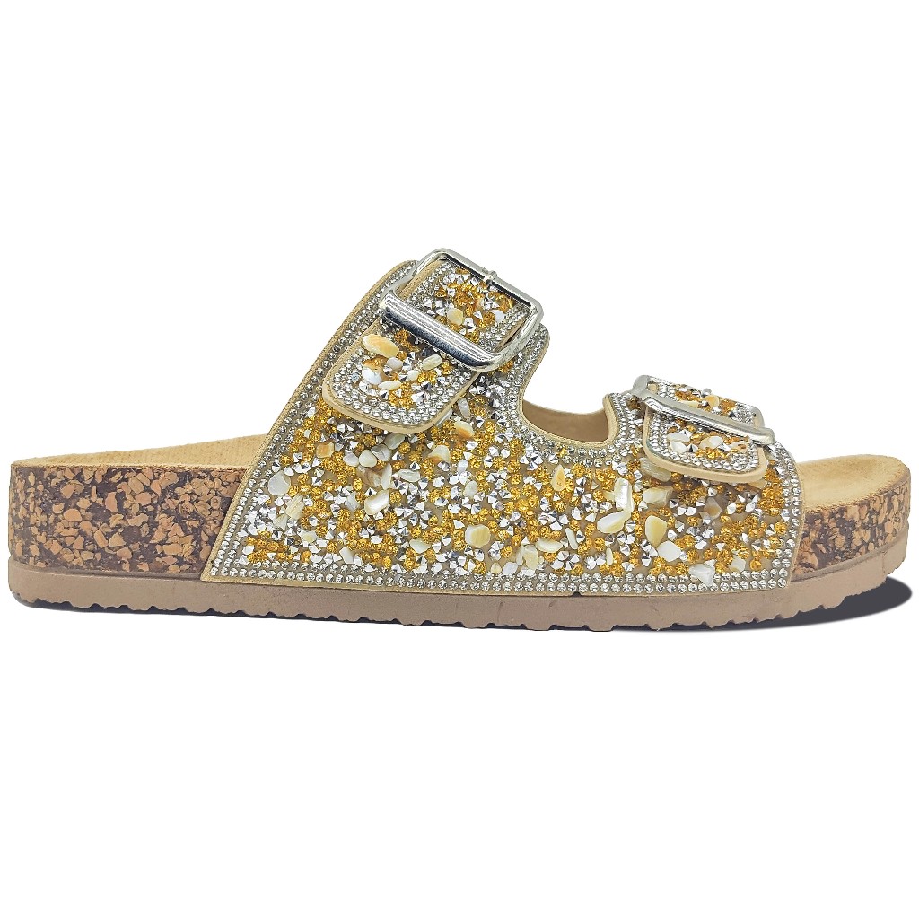 Sandália Feminina Papete Cascalhos Birken Meijile200 em Oferta na Shopee