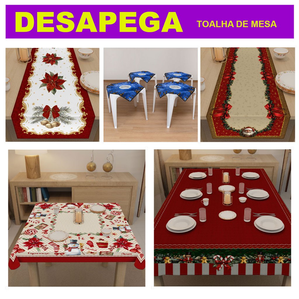Toalha e Trilho Caminho de Mesa Decorativa Vários Modelos em Tecido - Desapega em Oferta na Shopee