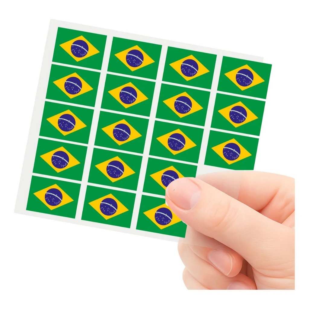 30 Etiqueta Termocolante Ferro De Passar Aplique Brasil Adesivo Roupa