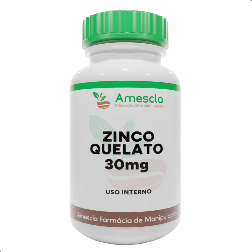 Zinco Quelato 30mg Com 60 ou 120 cápsulas em Oferta na Shopee