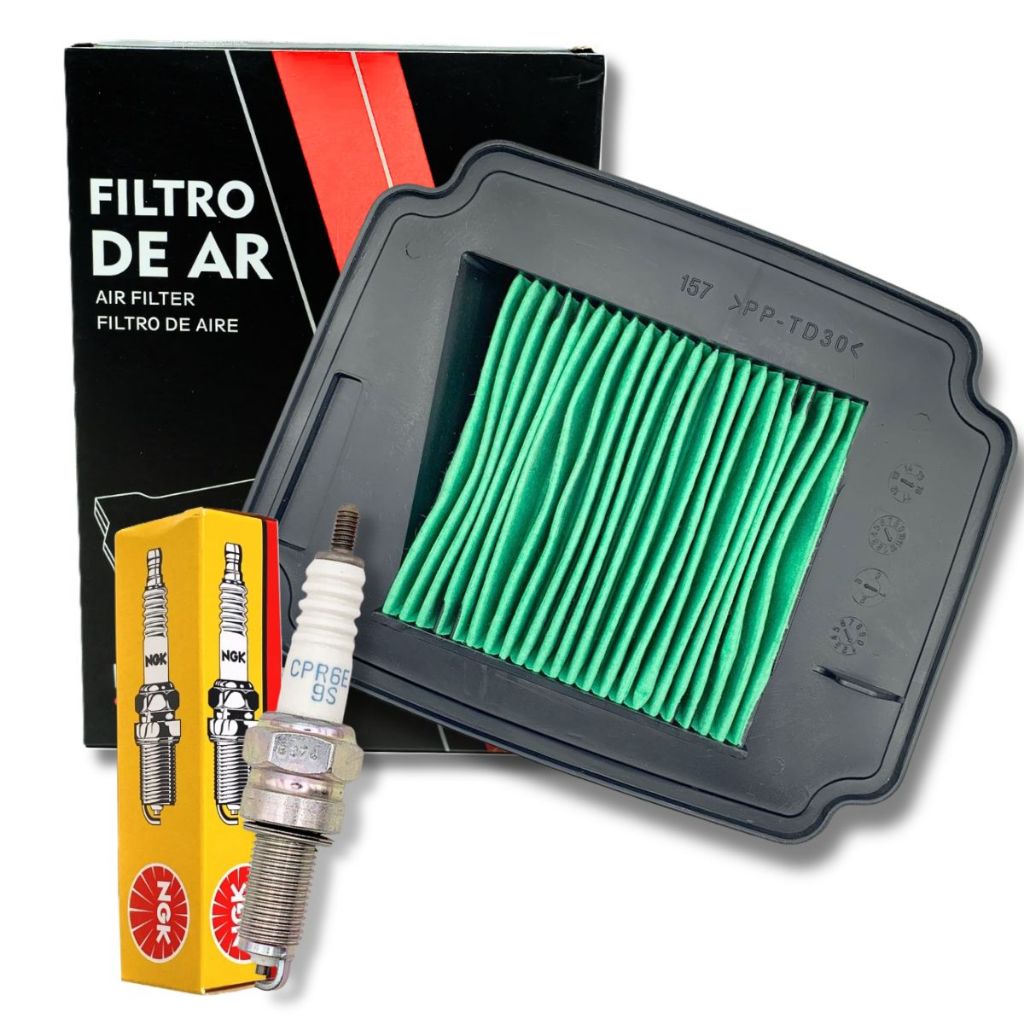 Filtro de Ar + Vela de Ignição Ngk Biz 125  / Biz 110i