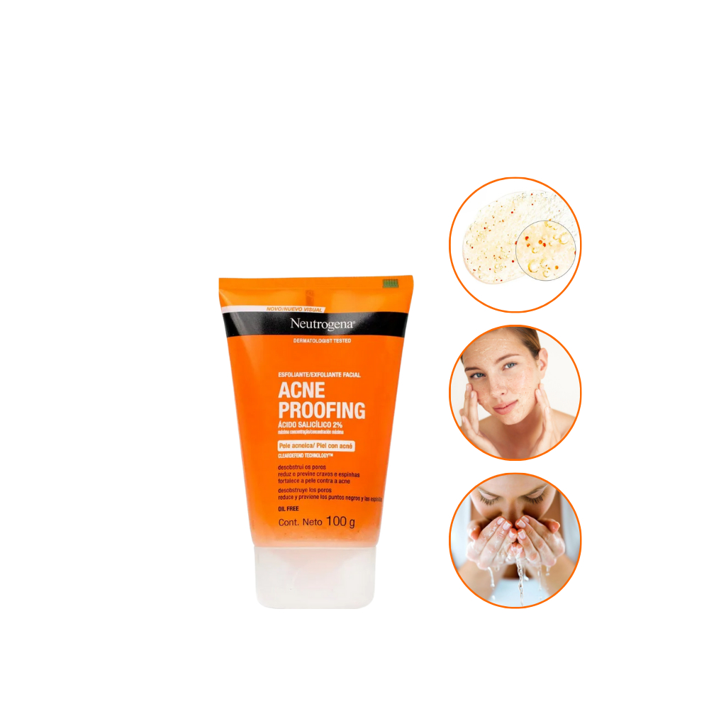 Esfoliante Acne Proofing Neutrogena 100g Pele Mista Oleosa e Acneica