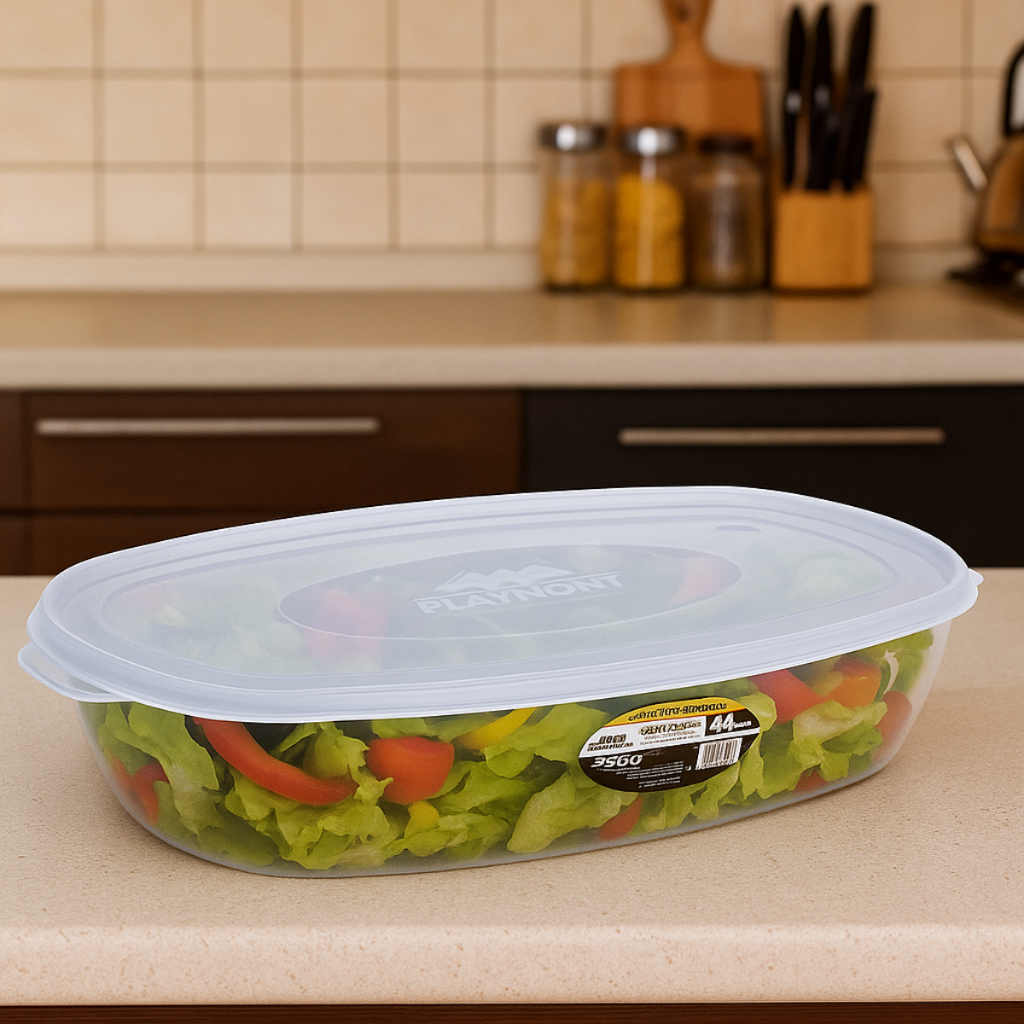 Pote Plastico 4,4L Tampa Alimentos Cozinha Marmita Freezer Microondas Organizacao Hermetico Transparente