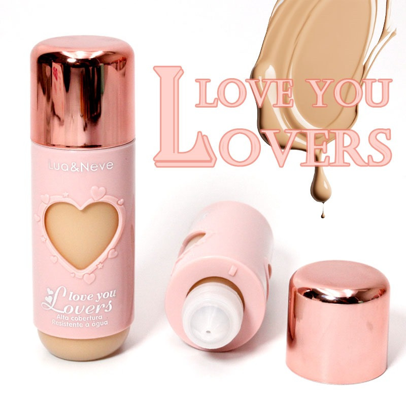 Base Líquida Love You Lovers Lua&Neve Alta Cobertura, Resistente à Água, Longa Duração em Oferta na Shopee