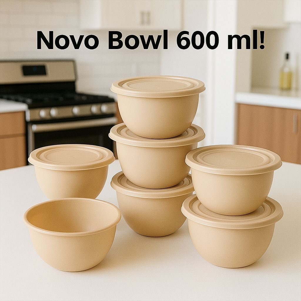 kit 10 peças redondo bowl potes 600ml em Oferta na Shopee