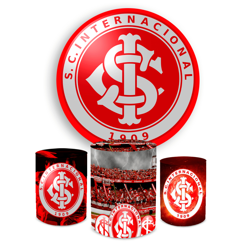 Kit Capa De Painel Redondo + Trio Cilindro Decoração Festa Tema Time De Futebol Internacional em Oferta na Shopee