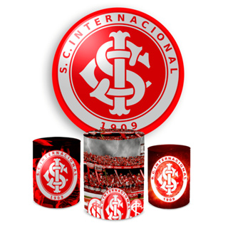 Kit Capa De Painel Redondo + Trio Cilindro Decoração Festa Tema Time De Futebol Internacional em Oferta na Shopee